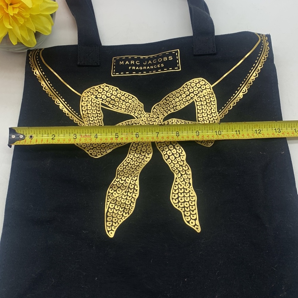 Marc Jacobs Fragrances Black Gold Canvas Tote Bag. TOT3613E - Picture 6 of 8